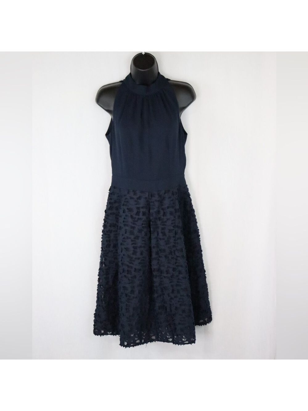 ESPRIT Navy Halter Neck Cocktail Dress
